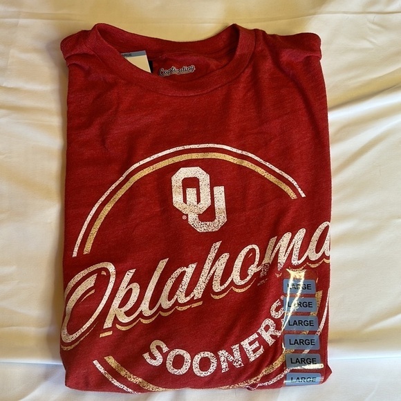 NEW! OKLAHOMA UNIVERSITY SOONERS Men’s T-shirt size large - Picture 8 of 9